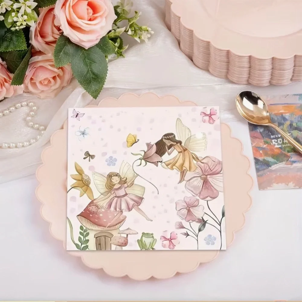 Fairy Garden Party Luncheon Paper Napkins, 20-ct